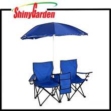 Picnic doble silla plegable con sombrilla